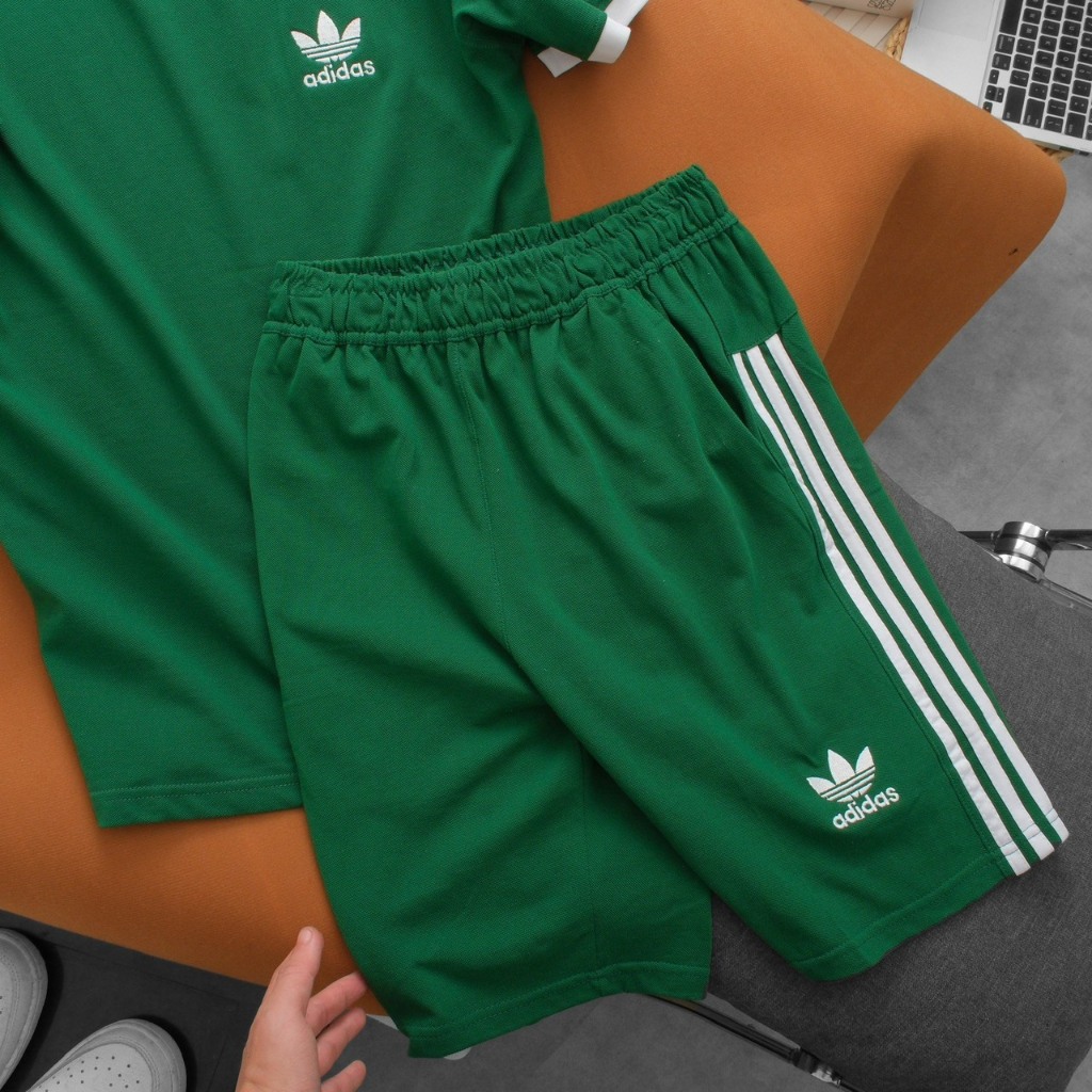 Bộ Quần Áo Polo Thể Thao Nam Nữ Cotton Co Giãn Meowist Green , Siêu Thấm Hút , Nhiều Màu Sắc