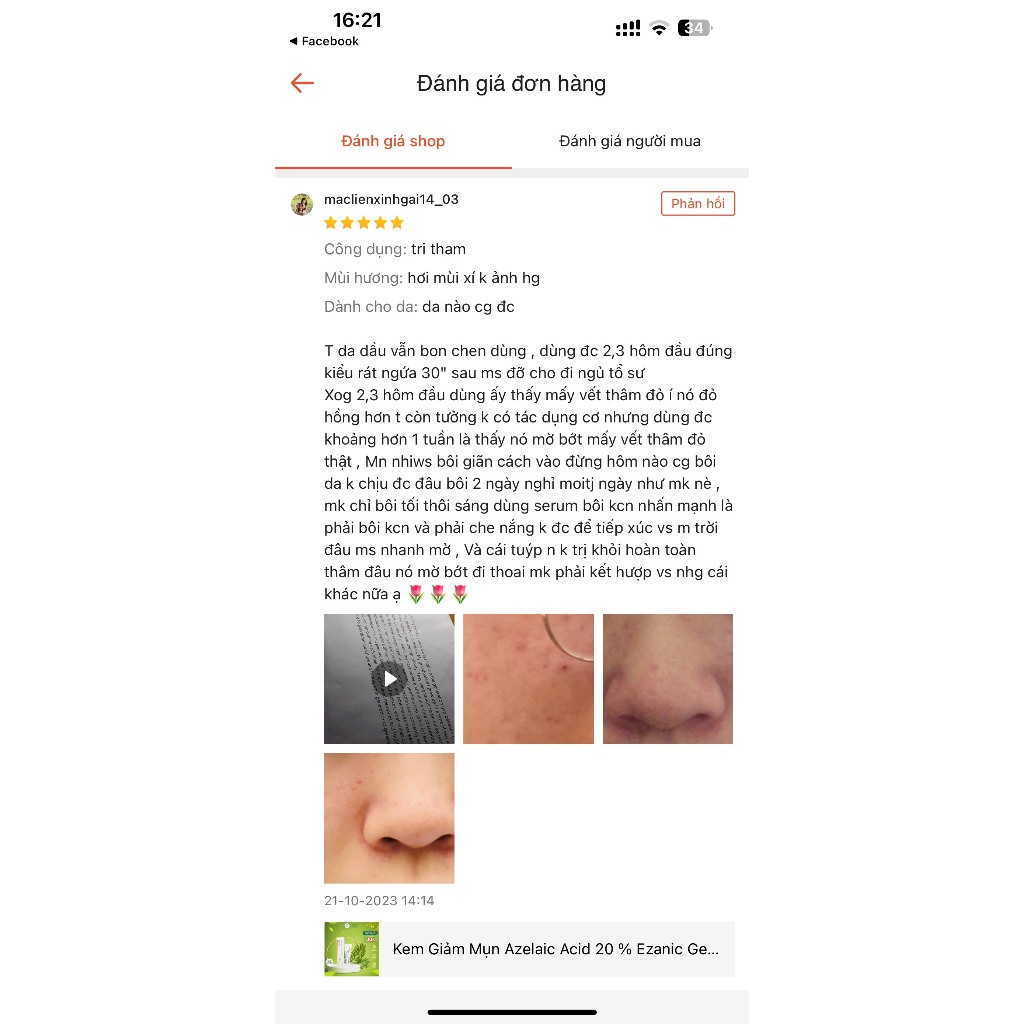 Kem Giảm Mụn Azelaic Acid 20 % Ezanic Gel, Cream Giảm Mụn Mờ Thâm Dưỡng Trắng Da 15g | Naturalyou.vn