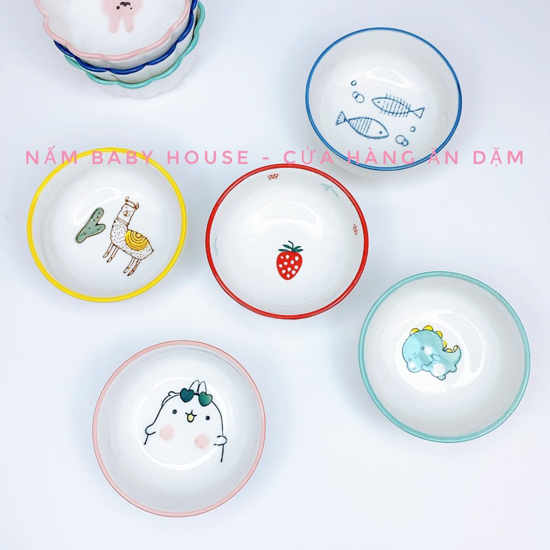 Chén ăn dặm / bát ăn dặm bằng sứ an toàn cho bé