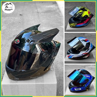 Mũ bảo hiểm Fullface Agu kèm đuôi gió, tai mèo, sừng rùa - Hàng chính hãng, tặng kèm túi đựng mũ