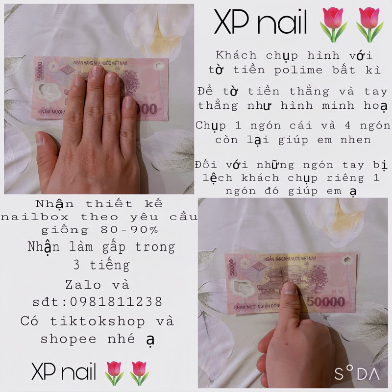 Nail box thiết kế Hailey Bieber tráng gương ánh trai
