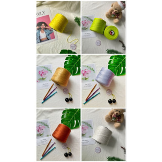 Yarn - sợi lụa 100% silk | sợi chập - cỡ sợi 0.6mm ~ 0,8mm | sợi bóng, mền, đẹp - đan móc áo, váy, áo dài | terri store