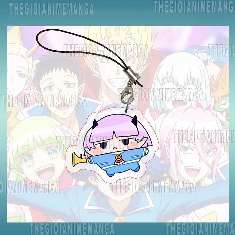 Dây treo điện thoại IRUMA GIÁ ĐÁO ver THU NHỎ Mairimashita! Iruma-kun anime chibi mica trong acrylic xinh xắn