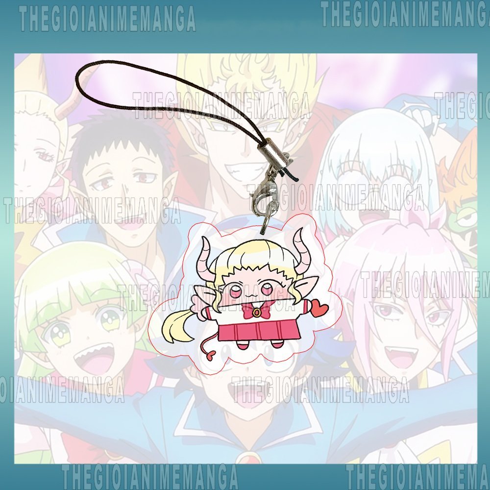 Dây treo điện thoại IRUMA GIÁ ĐÁO ver THU NHỎ Mairimashita! Iruma-kun anime chibi mica trong acrylic xinh xắn