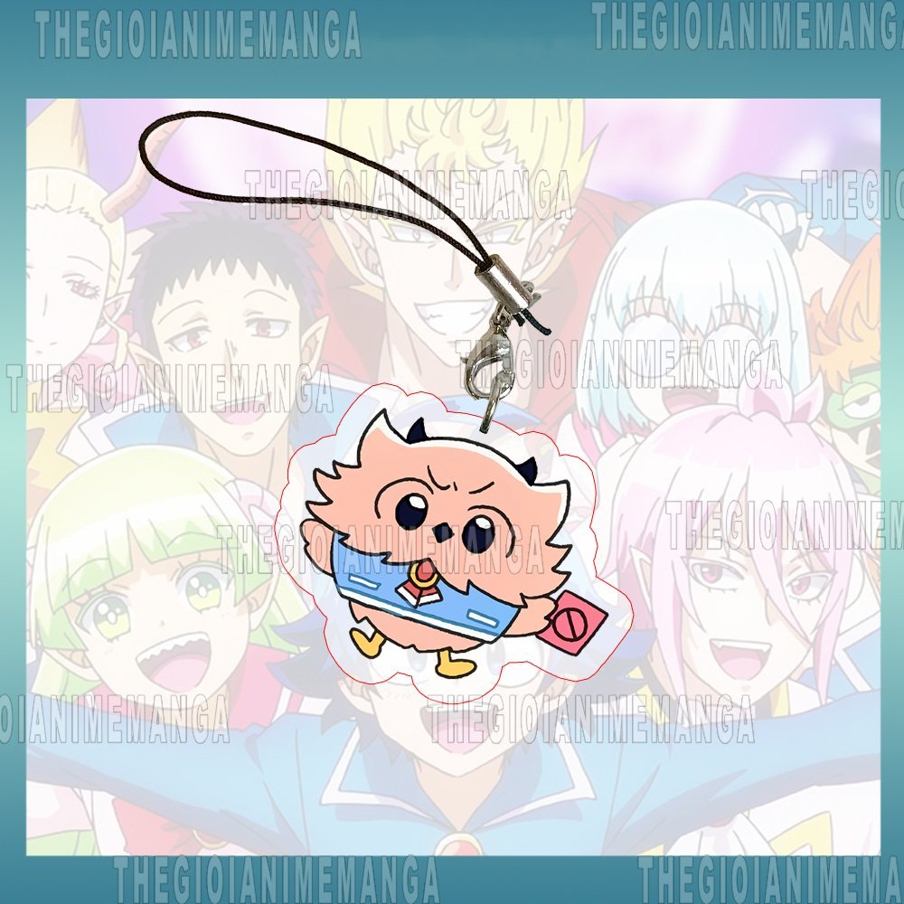 Dây treo điện thoại IRUMA GIÁ ĐÁO ver THU NHỎ Mairimashita! Iruma-kun anime chibi mica trong acrylic xinh xắn