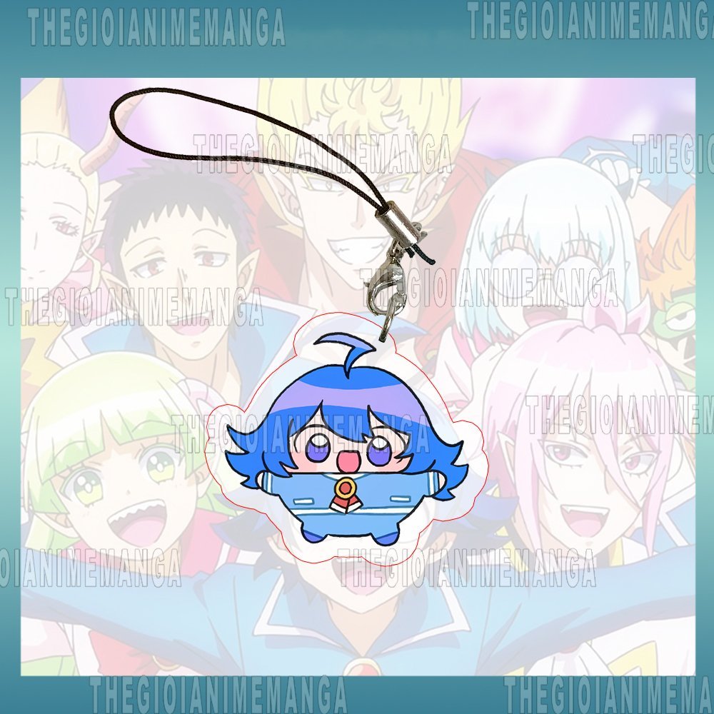 Dây treo điện thoại IRUMA GIÁ ĐÁO ver THU NHỎ Mairimashita! Iruma-kun anime chibi mica trong acrylic xinh xắn