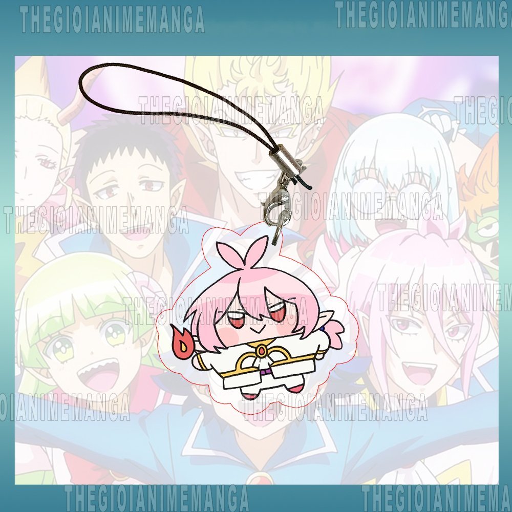 Dây treo điện thoại IRUMA GIÁ ĐÁO ver THU NHỎ Mairimashita! Iruma-kun anime chibi mica trong acrylic xinh xắn