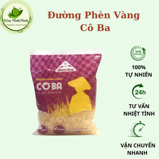 Đường phèn vàng cô ba Biên Hòa hạt nhỏ không chất tẩy trắng, đường phèn vàng nấu chè túi 1kg