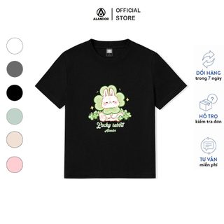 Áo baby tee y2k Alandor form ôm body vải thun Cotton Premium tay ngắn cổ tròn Thỏ Collection