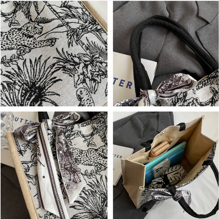 Túi vải canvas cỡ lớn, túi tote du lịch, dạo phố thời trang, tiện dụng