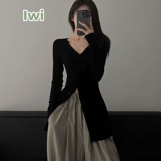 Áo Khoác Cardigan Dáng Dài IWI SHOP Hàng Loại 1 Form Ôm Eo Dễ Phối Đồ Cực Trẻ Trung - A180.IW