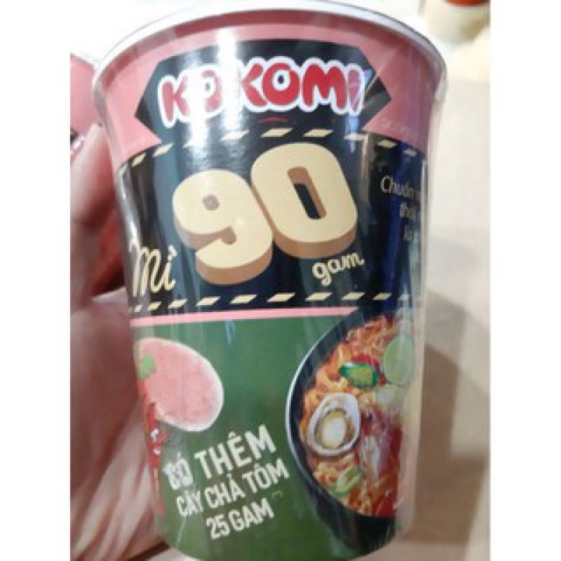 Thùng 24 ly mì Kokomi đại 90 tôm chua cay có thêm cây xúc xích