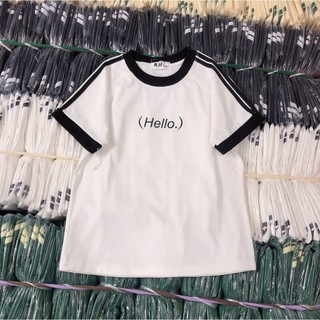 Áo thun nữ dáng ôm phối sọc vai ( mã HELLO tay ngắn )