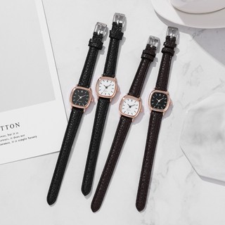 Đồng hồ nữ thời trang hình vuông mặt nhỏ dây da mềm ôm tay phong cách Hàn Quốc