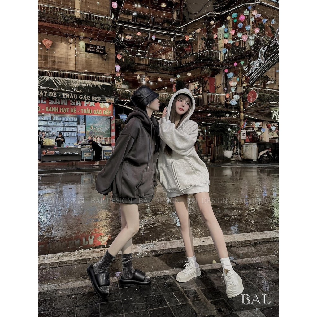 Áo Khoác Nỉ mũ to siêu cutee MPB, 2 màu như hình