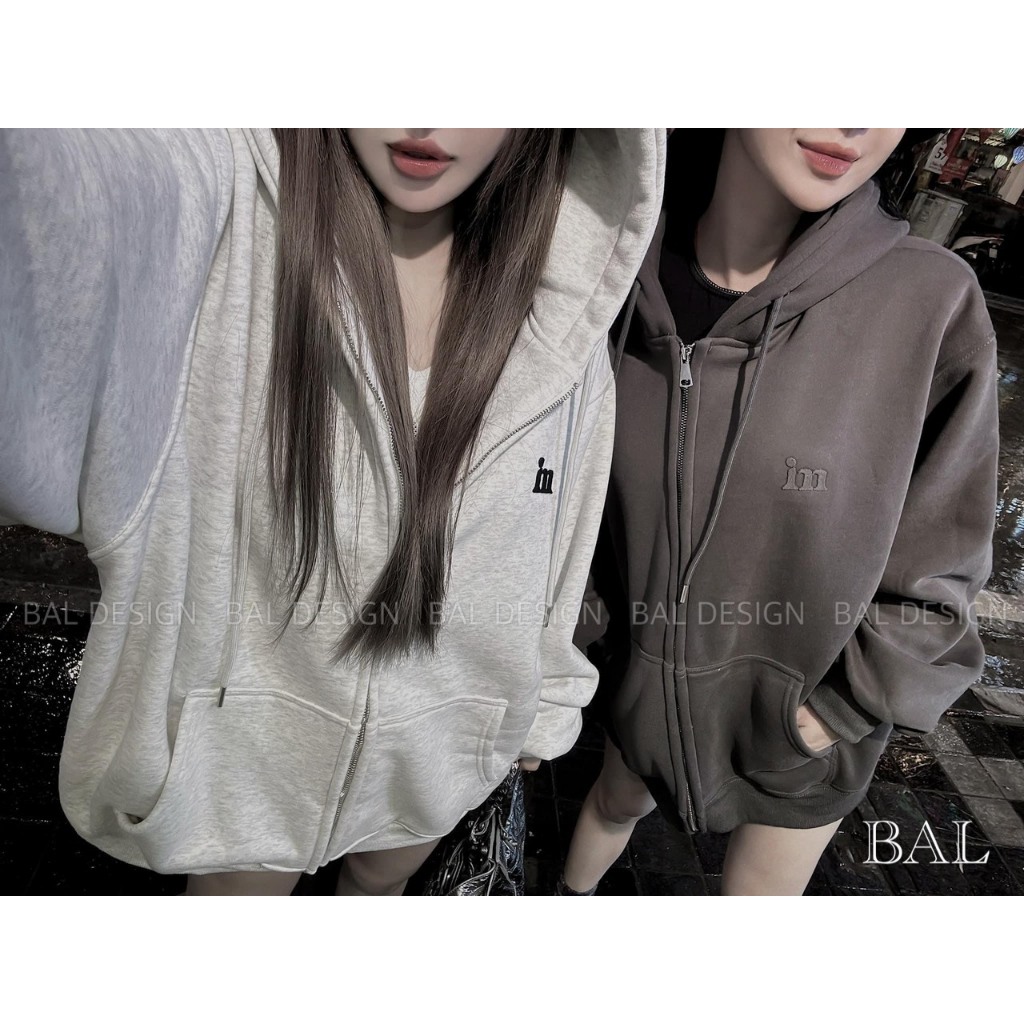 Áo Khoác Nỉ mũ dáng rộng siêu cutee MPB, 2 màu như hình