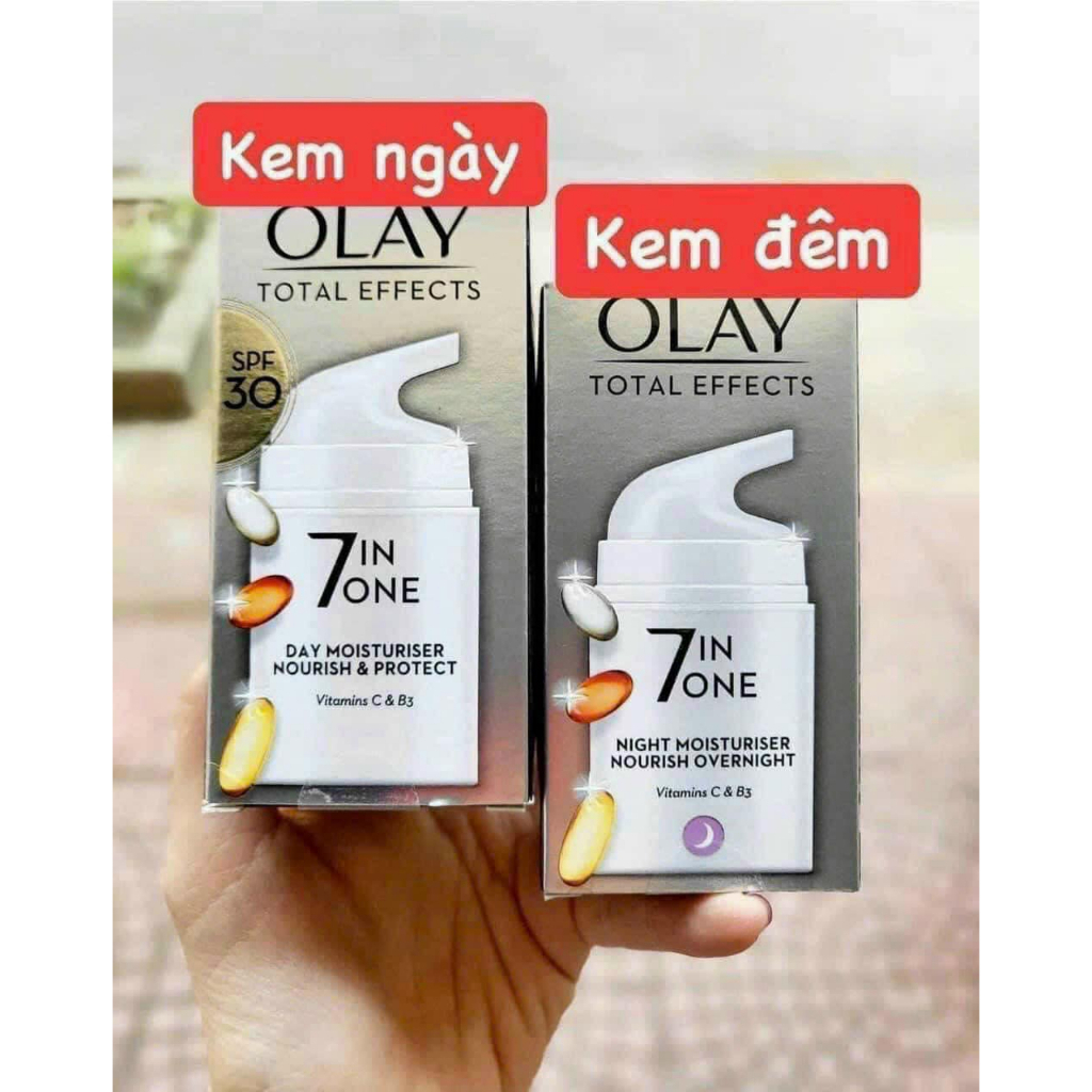 Kem Dưỡng Olay Total Effects 7 In 1 Ngày Và Đêm 50ml chống lão hóa, sáng da chống lão hóa 50ml