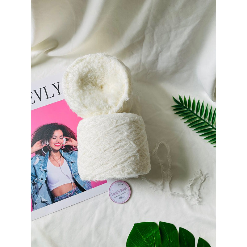 Yarn - Len sợi bông xù - Mi Pompom - Mi Xù đốm - Sợi Thu Đông