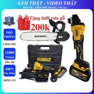 Máy Mài Pin cầm tay dewat 199V không chổi than tặng lưỡi cưa gỗ - Máy cắt pin cầm tay tặng kèm lưỡi cưa gỗ cao cấp