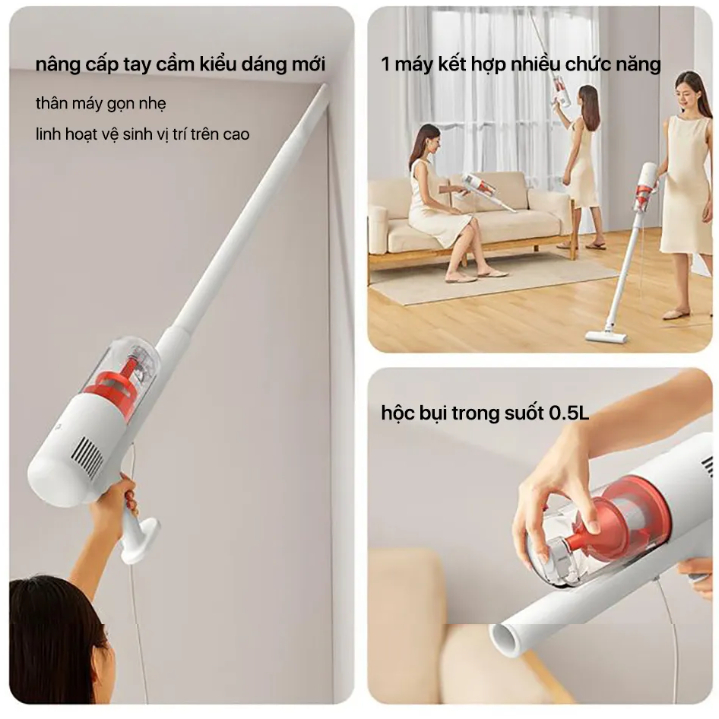 - Máy Hút Bụi cầm tay có dây/ không dây Xiaomi Mijia MJXCQ01DY- BH chính hãng