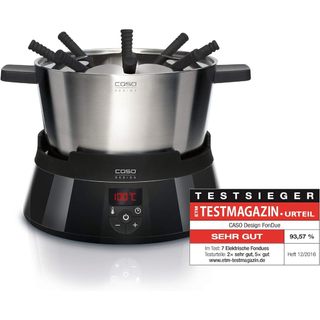 Set nồi lẩu fondue và bếp từ CASO Induktions-FonDue schwarz màu đen