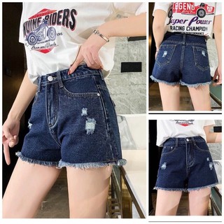 Quần jean nữ quần short nữ tua lai co giãn lưng cao hàng công ty thiết kế cao cấp