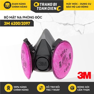 Mặt nạ phòng độc 3M 6200 + Phin lọc 2097 chuyên chống khói hàn, vi rút, hóa chất, lọc bụi mịn