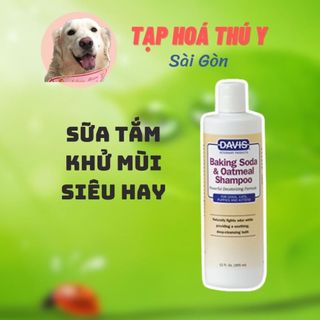 SỮA TẮM DAVIS BAKING SODA & OATMEAL KHỬ MÙI HÔI CHO CHÓ MÈO THÚ CƯNG - Tạp hóa thú y sg