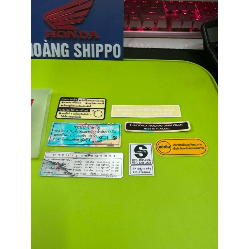 Tem thông số wave dream thái zin / chính hãng