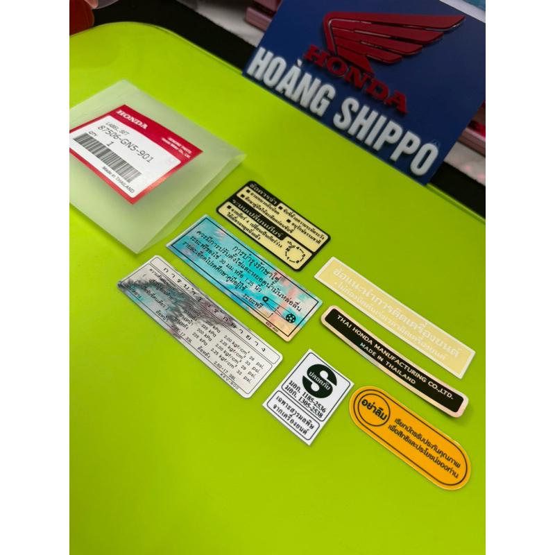 Tem thông số wave dream thái zin / chính hãng