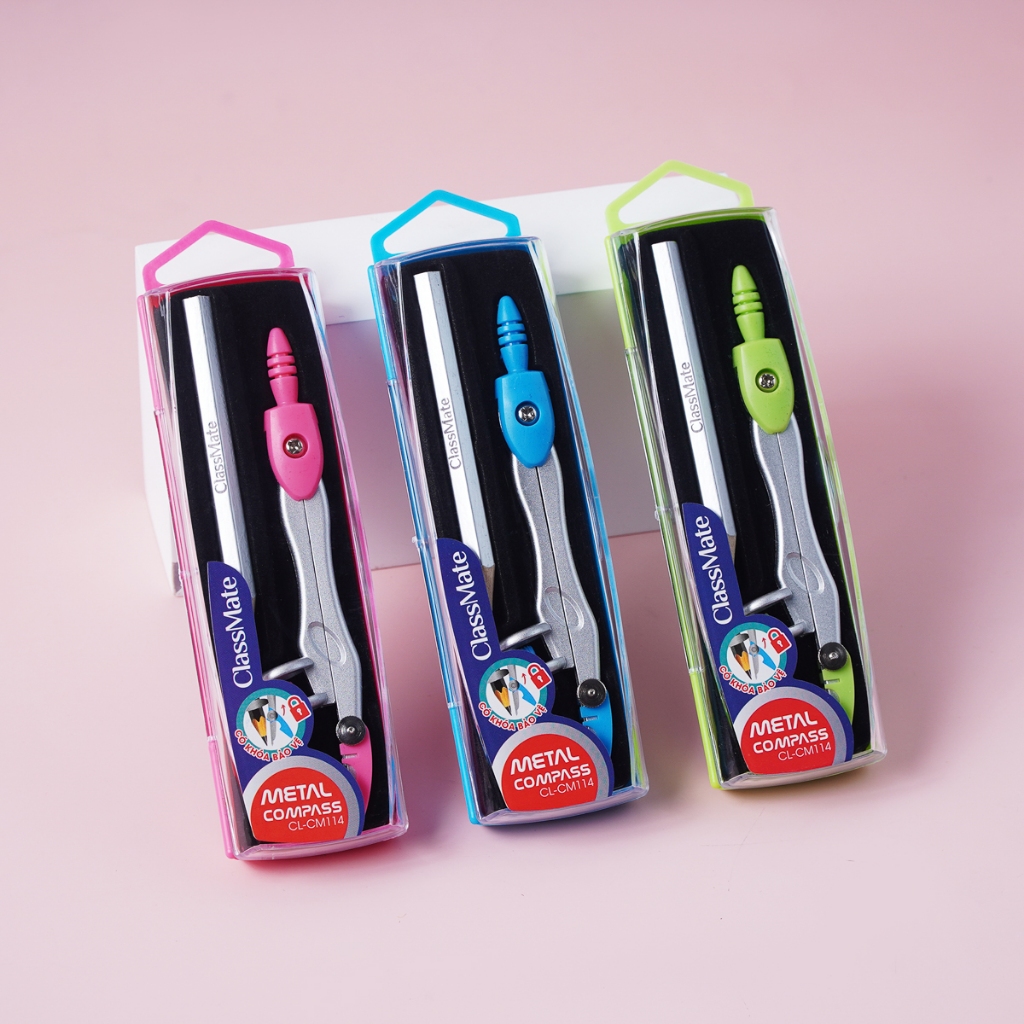 Compa Chì Gỗ Kim Loại CLASSMATE Thiết Kế Tiện Lợi, An Toàn Cho Bé CL-CM114