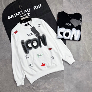 áo sweater icon dsquared dài tay cổ tròn cho nam nhiều icon fun zack sao lá đỏ