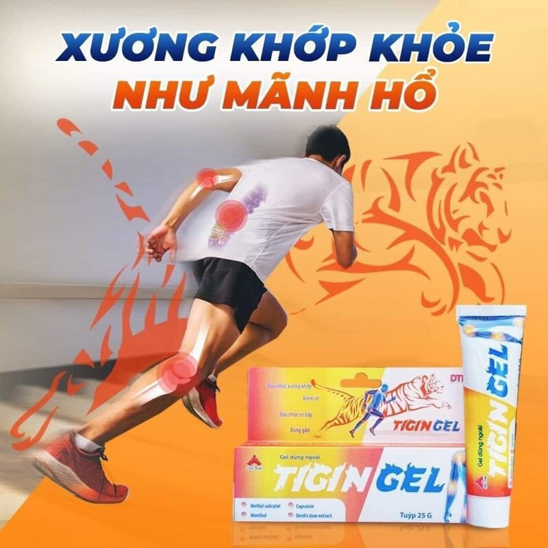 Gel bôi xương khớp hỗ trợ giảm đau nhức khớp-Tigin gel 25g