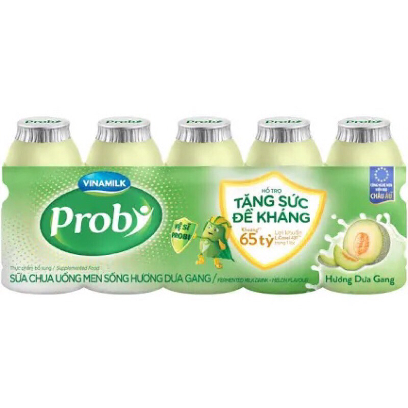 Thùng 10lốc - 50 Chai x 65ml. Sữa Chua Uống men sống Proby Vinamilk. Đủ vị: Có đường, dâu, việt quất, dưa gang, dứa