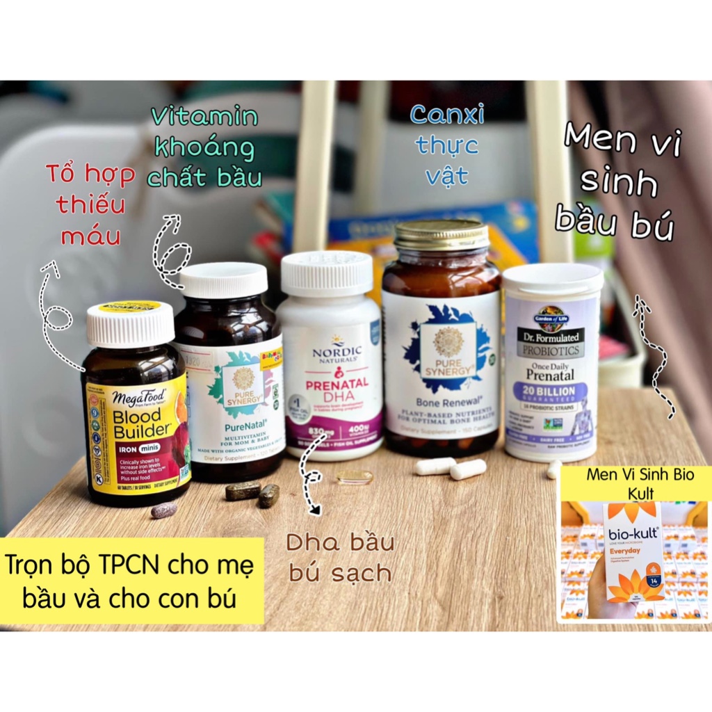 [Date 2026][Chính Hãng - Bay Air, Có Bill] Vitamin cho mẹ bầu và cho con bú PureNatal® Pure Synergy 120 viên