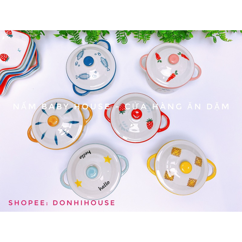 Chén ăn dặm / bát ăn dặm bằng sứ an toàn cho bé