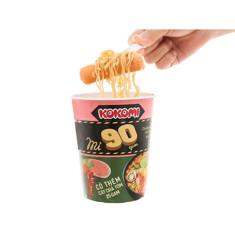 Ly mì Kokomi đại 90 tôm chua cay có thêm cây xúc xích