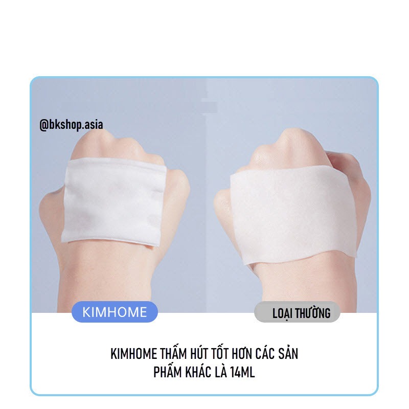 Bông đắp Toner, Lotion mask Yizhilian/KIMHOME 100% Cotton, bông tẩy trang mỏng co giãn tốt