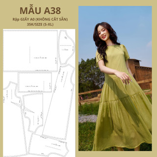 Rập giấy a0 váy suông a38