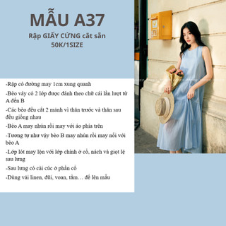RẬP GIẤY A0 VÁY SUÔNG A37 (KHÔNG CẮT SẴN)