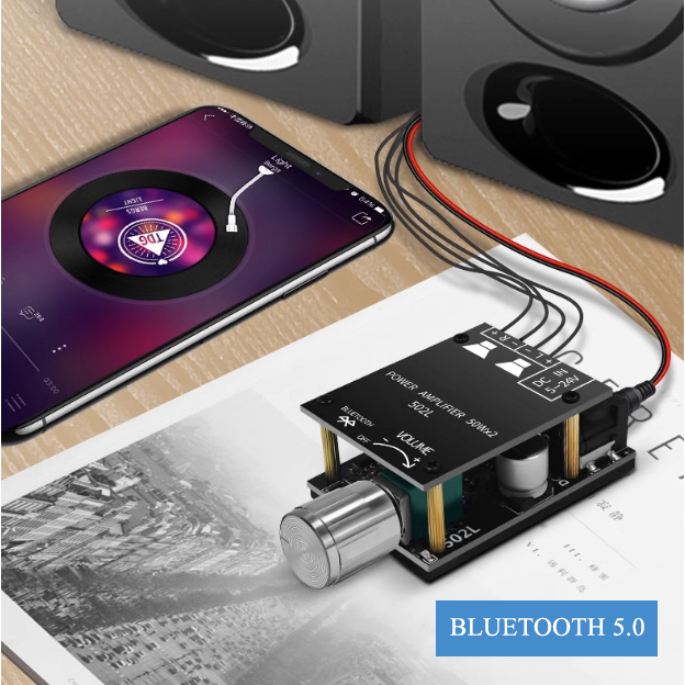 Bảng mạch loa Bluetooth 5.0 khuêch đại âm thanh ZZ - 502L công suất 50w*2