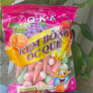 Túi 208g kem bông ốc quế ăn vặt tuổi thơ