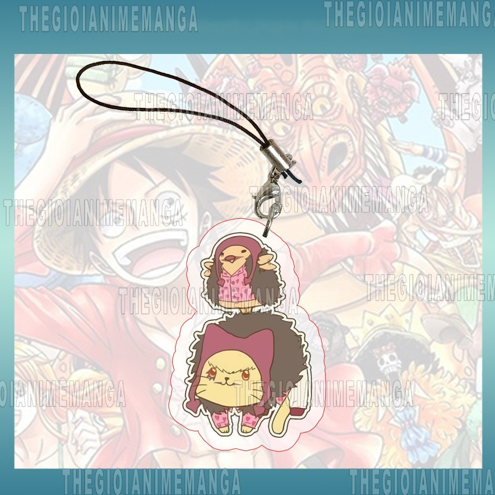 Móc dây treo điện thoại ONE PIECE ver PET anime chibi popsocket griptok mica acrylic treo chìa khóa