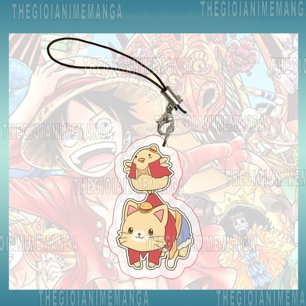 Móc dây treo điện thoại ONE PIECE ver PET anime chibi popsocket griptok mica acrylic treo chìa khóa