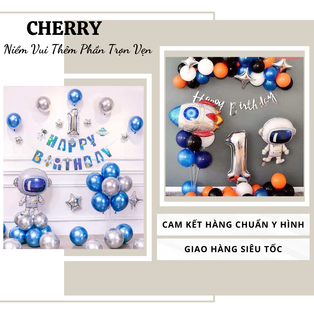 set bóng sinh nhật phi hành gia đáng yêu ngộ nghĩnh cho bé trai bé gái, CHERRY2008
