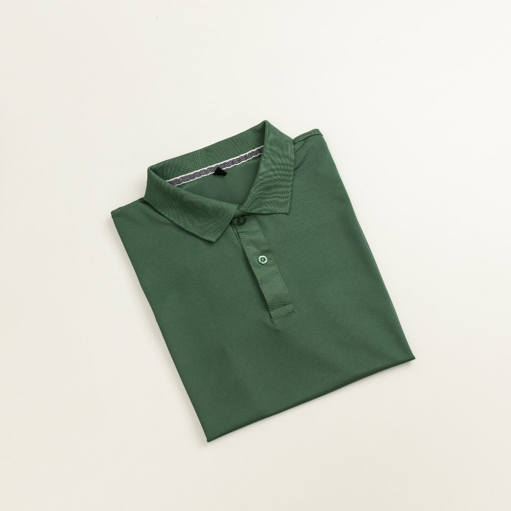Áo thun polo màu xanh bộ đội La' House Uniform