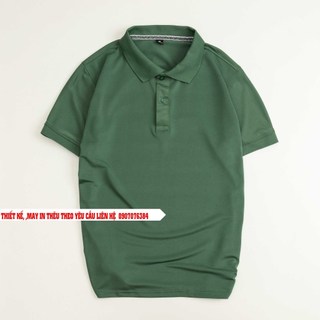 Áo thun polo màu xanh bộ đội La' House Uniform