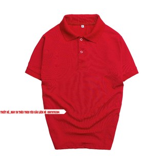 Áo thun polo màu Đỏ tươi La' House Uniform