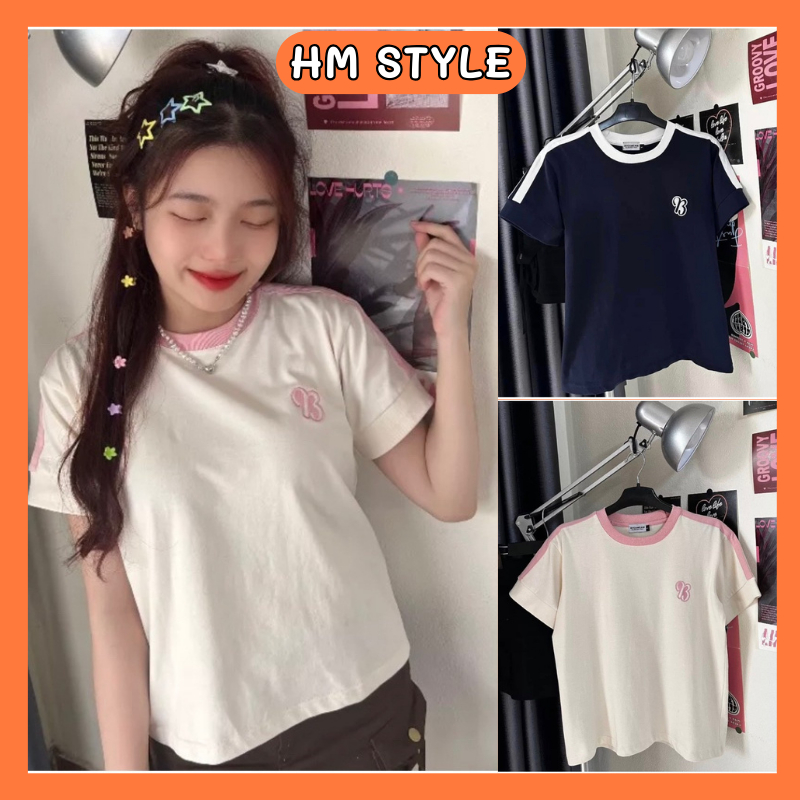 Áo thun Baby Tee Chữ B form fit tôn dáng, áo thun phong cách thể thao chất cotton khô - mã SA170 HMStyle