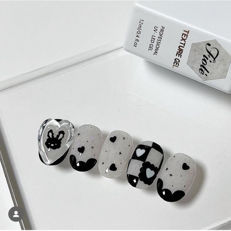 Nailbox gel nổi tone hàn - Nailbox tự làm from móng cứng cáp